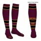 Ampthill & District RUFC Kids' Koolite Max Long Socks Maroon / Black / Amber