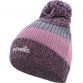 Pink and Purple girls bobble hat with large pom pom on top by O’Neills.