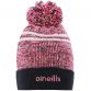 Antrim GAA Harlem Knitted Bobble Hat Marine / Pink