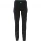 Black women’s high waist workout leggings with mesh panels on lower leg and colour O’Neills branding by O’Neills.