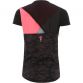 Black and pink short sleeve women's gym t-shirt with mesh panel by O'Neills.