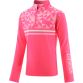 Kids' pink Aragon half zip with o'neills logo on the arm from O'Neills.