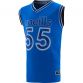 Blue boy's basketball vest top with O’Neills branding and number 55 printed on the front and back.