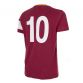 Burgundy COPA retro AS Roma t-shirt with printed captain armband from O'Neills.
