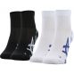 ASICS Men's 2 Pack Cushioning Socks Black / White