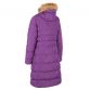 Purple Trespass women's long padded jacket with fur hood from O'Neills.