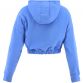 Blue women's hooded cropped top with elasticated hem by O'Neills.