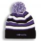 Beacon Bobble Hat Black / Purple / White