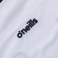 White Belcourt T-Shirt with Antrim GAA crest and print detail on the shoulders by O’Neills. 