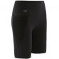 Black kids' cycling shorts with mesh side pockets by O’Neills.