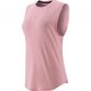 Pink women’s loose-fitting cotton vest with dropped armholes and curved hem by O’Neills.