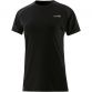 Black Cassie women’s gym t-shirt with reflective print from O’Neills.
