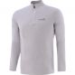 Silver men's half zip training top with O'Neills logo and long sleeves  by O'Neills.
