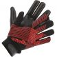 Black and Red GAA gloves with rubber print on the back and Velcro fastening by O’Neills.