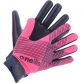 Pink and Navy GAA gloves with rubber print on the back and Velcro fastening by O’Neills.