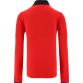Red Boys’ Half Zip Midlayer Training Top with 3D stripe on sleeves by O’Neills.