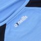 tonal sky blue men's short sleeve t-shirt with two white stripes on shoulders and lower back from O'Neills