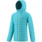 Green Kid's Columbia Powder Lite Hooded Jacket with padded outer and hand pockets from O'Neills.