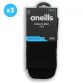 Black Koolite Max Midi Socks 3 Pack infused with COOLMAX® technology from O'Neills