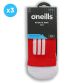 Kids' Red and white Koolite Max Midi Socks 3 Pack infused with COOLMAX® technology from O'Neills