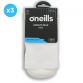 White Koolite Max Midi Socks 3 Pack infused with COOLMAX® technology from O'Neills