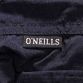 Navy men’s woven tracksuit bottoms with lower leg zips and elasticated waistband by O’Neills.