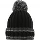 Black / Grey / /White Kids' Darcy knit bobble hat with large pom-pom by O’Neills.