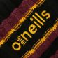 Black and Maroon Darcy knit bobble hat with large pom-pom by O’Neills.