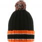 Black and Orange Darcy knit bobble hat with large pom-pom by O’Neills.