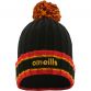 Black and Red Darcy knit bobble hat with large pom-pom by O’Neills.
