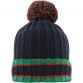 Marine / Green / Red Kids' Darcy knit bobble hat with large pom-pom by O’Neills.