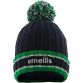 Marine / Green / White Kids' Darcy knit bobble hat with large pom-pom by O’Neills.