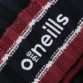 Marine/Maroon/White Darcy knit bobble hat with large pom-pom by O’Neills.