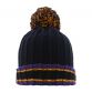 Marine and Purple Darcy knit bobble hat with large pom-pom by O’Neills.