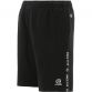 Black men’s fleece shorts with elasticated waist and two zip pockets by O’Neills.