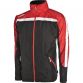 Men's Derby Fleece Lined Full Zip Jacket Black / Red / White