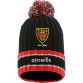 Black men's Down Darcy knit bobble hat with large pom-pom by O'Neills.