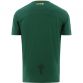 Green men’s sports t-shirt with Celtic Cross crest and stripe detail on the sleeves by O’Neills.