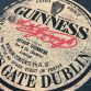 Grey Guinness Men's T-Shirt with an Fashionable vintage distressed printed Guinness label on centre chest from O'Neill's.