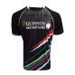 Black Guinness Men's Six Nations Printed T-Shirt with contrasting piping detail on the shoulders from O'Neills.