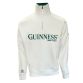 Cream Guinness Men's Half Zip Fleece with a Guinness iconic embroidery on chest from O'Neill's.