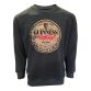 Grey Guinness Men's Vintage Label Sweatshirt with a Printed Guinness vintage bottle label from O'Neill's.