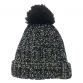 Grey and black Guinness bobble hat with chunky knit and Guinness tag from O'Neills.