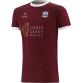 Maroon Men's  Galway United FC Home Jersey 2024 with gold stripes and a knitted ribbed collar and cuffs by O’Neills. 