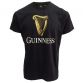 Black Guinness round neck t-shirt with the Guinness harp design from O'Neills