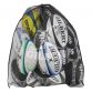 black Gilbert fine mesh bag from O'Neills is lightweight and holds up to 12 rugby balls