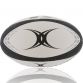 white and black Gilbert rugby training ball, hand stitched, waterproof and features new grip technology from O'Neills