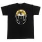 Black mens' Guinness Notre Dame Helmet t-shirt with pint of Guinness print from O'Neills.