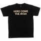 Black men's Guinness Notre Dame t-shirt with 'Here come the Irish' embroidered on the front from O'Neills.