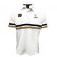 White Guinness men's polo shirt with embroidered Guinness and Notre Dame Fighting Irish logos available from O'Neills.